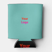 Eenvoudig elegant aangepast logo hier bedrijf blikjeskoeler (Voorkant)