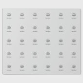 Eenvoudig elegant aangepast logo hier bedrijf cadeaupapier (Vlak)