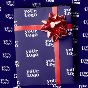 Eenvoudig Elegant Aangepast Logo Hier Bedrijf Cadeaupapier