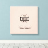 Eenvoudig elegant aangepast logo hier bedrijf canvas afdruk (Insitu (Houten vloer))
