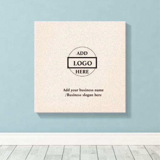 Eenvoudig elegant aangepast logo hier bedrijf canvas afdruk (Insitu (Houten vloer))