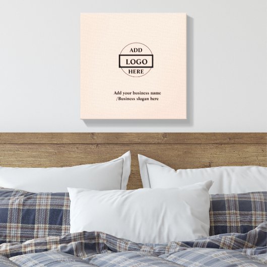 Eenvoudig elegant aangepast logo hier bedrijf canvas afdruk (Insitu (Slaapkamer))