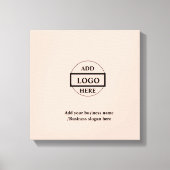 Eenvoudig elegant aangepast logo hier bedrijf canvas afdruk (Voorkant)