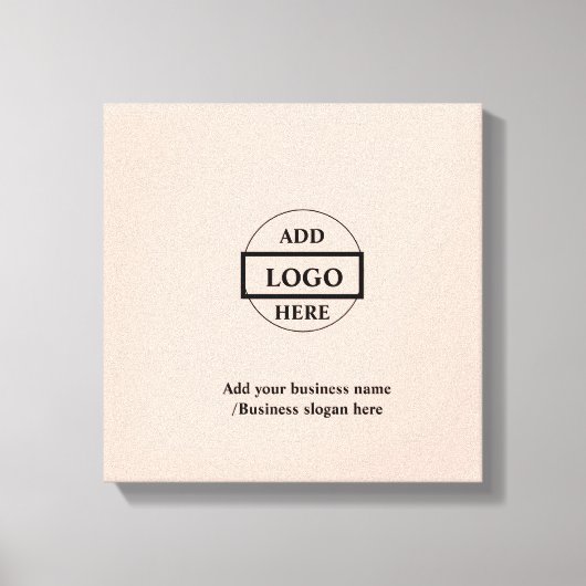 Eenvoudig elegant aangepast logo hier bedrijf canvas afdruk (Voorkant)