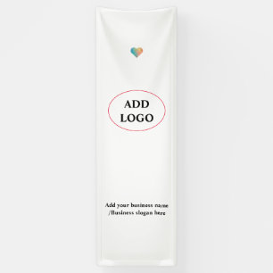 Eenvoudig elegant aangepast logo hier bedrijf g gi spandoek