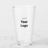 Eenvoudig elegant aangepast logo hier bedrijf glas (Achterkant)