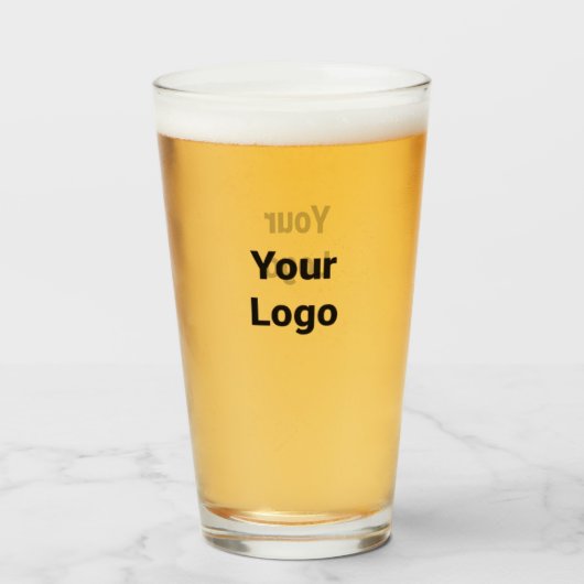 Eenvoudig elegant aangepast logo hier bedrijf glas (Achterkant gevuld)