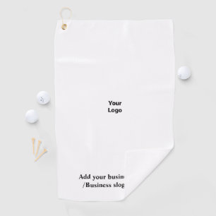 Eenvoudig elegant aangepast logo hier bedrijf golf golfhanddoek
