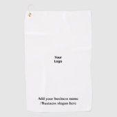 Eenvoudig elegant aangepast logo hier bedrijf golf golfhanddoek (Voorkant)