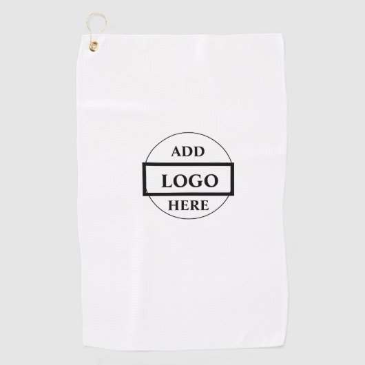 Eenvoudig elegant aangepast logo hier bedrijf golf golfhanddoek (Voorkant)