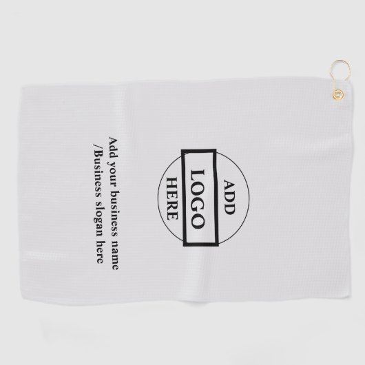 Eenvoudig elegant aangepast logo hier bedrijf golfhanddoek (Horizontaal)
