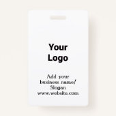 Eenvoudig elegant aangepast logo hier bedrijf gooi badge (Achterkant)