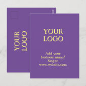 Eenvoudig elegant aangepast logo hier bedrijf gooi briefkaart (Voorkant / Achterkant)