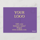 Eenvoudig elegant aangepast logo hier bedrijf gooi briefkaart (Achterkant)