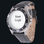 Eenvoudig elegant aangepast logo hier bedrijf horloge<br><div class="desc">Ontwerp</div>