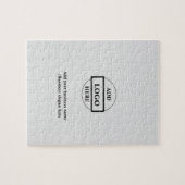 Eenvoudig elegant aangepast logo hier bedrijf legpuzzel (Horizontaal)