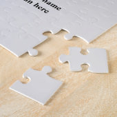 Eenvoudig elegant aangepast logo hier bedrijf legpuzzel (Zijkant)