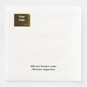 Eenvoudig elegant aangepast logo hier bedrijf napk servet