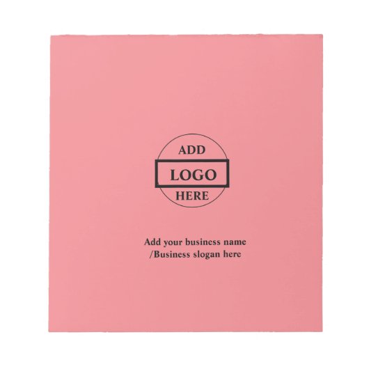 Eenvoudig elegant aangepast logo hier bedrijf notitieblok (Voorkant)