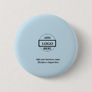 Eenvoudig elegant aangepast logo hier bedrijf ronde button 5,7 cm