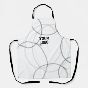 Eenvoudig elegant aangepast logo hier bedrijf schort