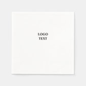 Eenvoudig elegant aangepast logo hier bedrijf servet (Voorkant)