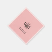 Eenvoudig elegant aangepast logo hier bedrijf servet (Hoek)