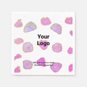 Eenvoudig elegant aangepast logo hier bedrijf servet