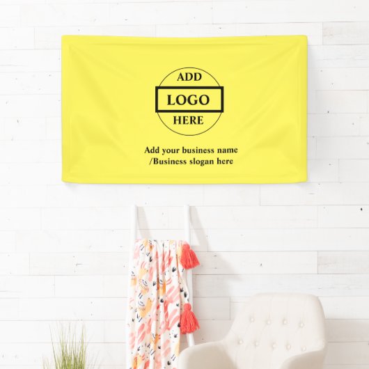 Eenvoudig elegant aangepast logo hier bedrijf spandoek (Insitu)