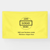 Eenvoudig elegant aangepast logo hier bedrijf spandoek (Horizontaal)