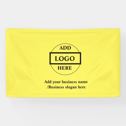 Eenvoudig elegant aangepast logo hier bedrijf spandoek (Horizontaal)