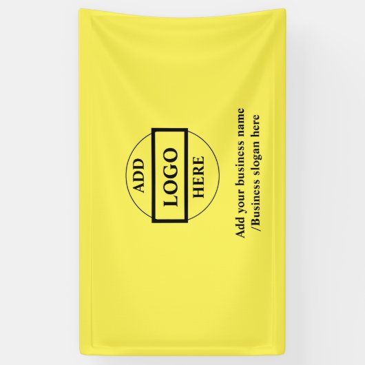 Eenvoudig elegant aangepast logo hier bedrijf spandoek (Verticaal)