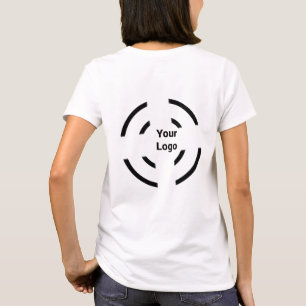 Eenvoudig elegant aangepast logo hier bedrijf t-shirt