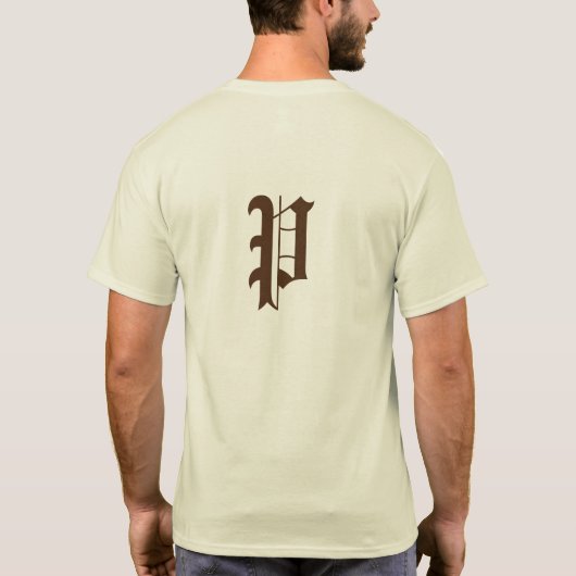 Eenvoudig elegant aangepast logo hier bedrijf T T-shirt (Achterkant)