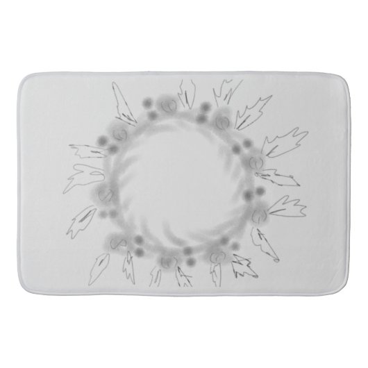 Eenvoudig elegant aangepast logo hier bedrijf voor badmat (Voorkant)