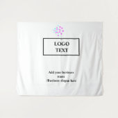 Eenvoudig elegant aangepast logo hier bedrijf wandkleed (Voorkant (horizontaal))