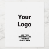 Eenvoudig elegant aangepast logo hier bedrijf wijn etiket (Enkel label)