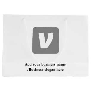 Eenvoudig elegant aangepast logo hier groot bedrij cadeauzakje