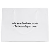 Eenvoudig elegant aangepast logo hier groot bedrij groot cadeauzakje (Voorkant)