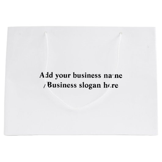 Eenvoudig elegant aangepast logo hier groot bedrij groot cadeauzakje (Voorkant)