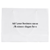 Eenvoudig elegant aangepast logo hier groot bedrij groot cadeauzakje (Achterkant)