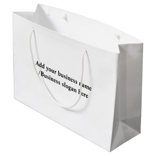 Eenvoudig elegant aangepast logo hier groot bedrij groot cadeauzakje (Achterkant Gekanteld)