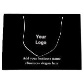 Eenvoudig elegant aangepast logo hier groot bedrij groot cadeauzakje (Voorkant)