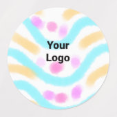 Eenvoudig elegant aangepast logo in bedrijfspapier labels (Design 2)