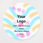 Eenvoudig elegant aangepast logo in bedrijfspapier labels (Design 1)