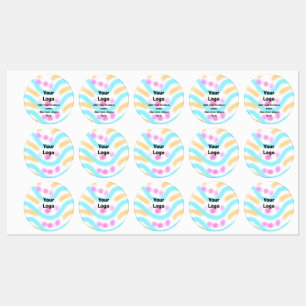 Eenvoudig elegant aangepast logo in bedrijfspapier labels