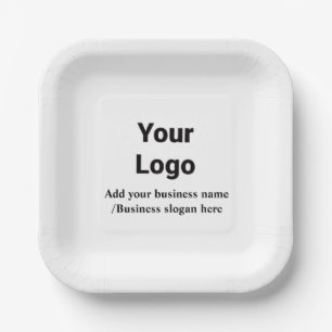 Eenvoudig elegant aangepast logo in bedrijfspapier papieren bordje