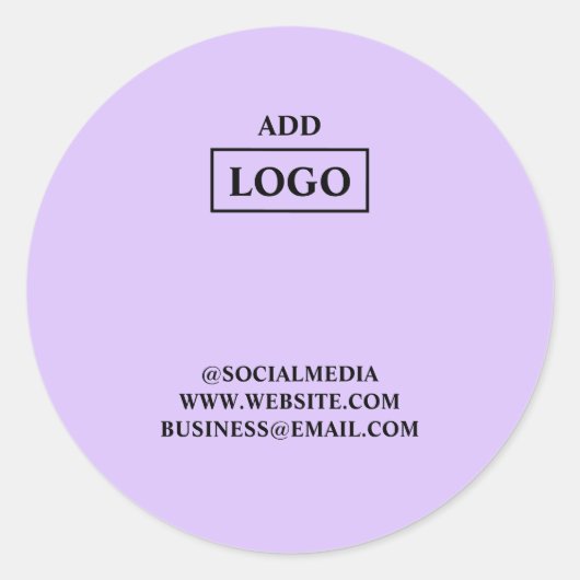 Eenvoudig elegant aangepast logo in maatschappelij ronde sticker (Voorkant)