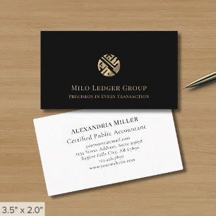 Eenvoudig elegant accountantskantoor CPA Visitekaartje
