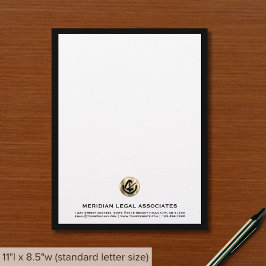 Eenvoudig Elegant advocatenkantoor Letterhead Briefhoofd